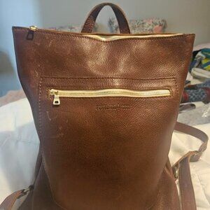 Portland Pebbled Leather Laptop Backpack